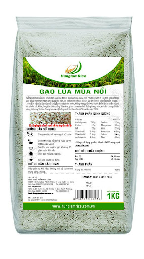 Gạo lúa mùa nổi 1kg - Lâm Anh Rice